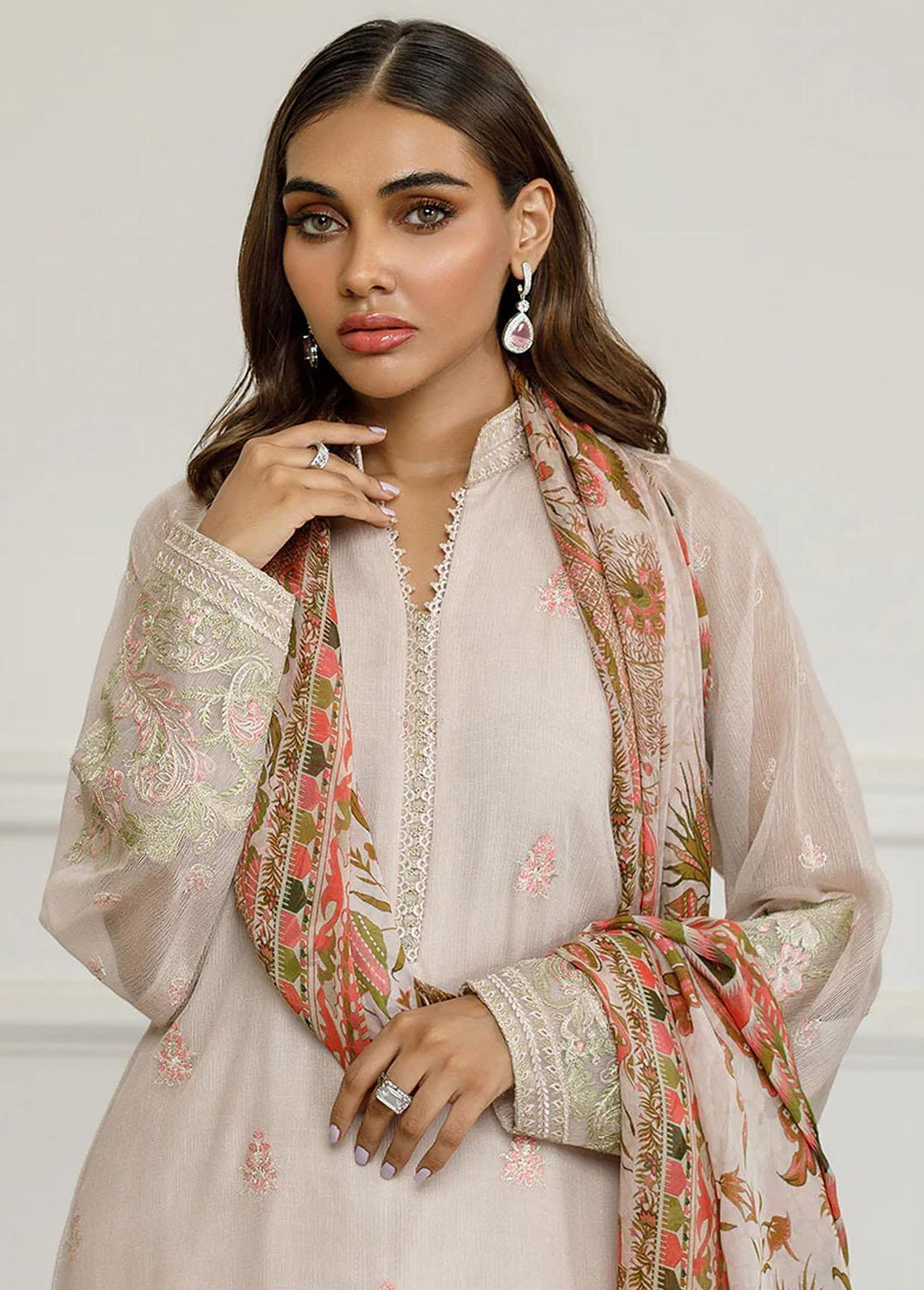 Threads & Motifs Pret Embroidered Cotton Net 2 Piece Suit 8324