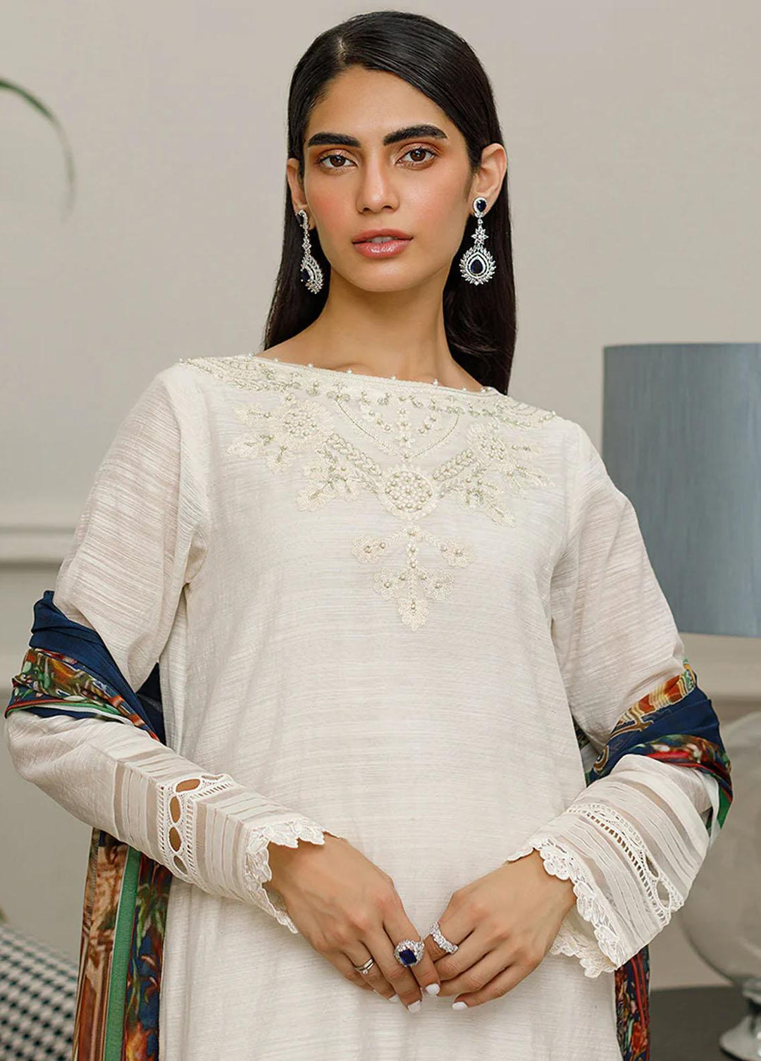 Threads & Motifs Pret Embroidered Cotton Net 2 Piece Suit 8470