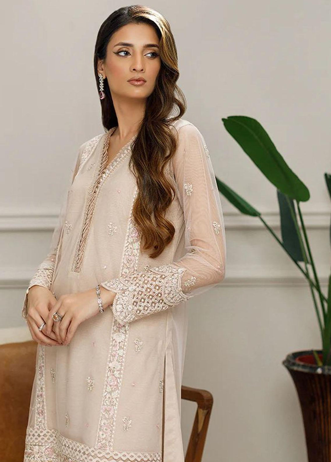 Threads & Motifs Luxury Pret  Net Shirt 8317