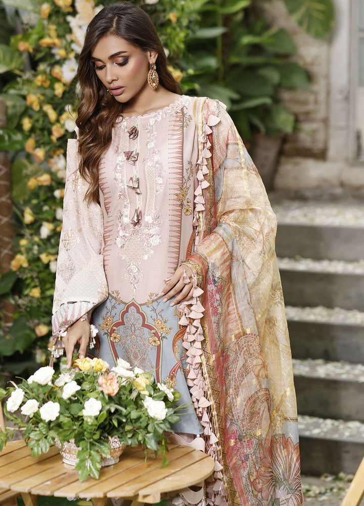 Threads & Motifs Embroidered Lawn Suits Unstitched 3 Piece THM22UL 7256 - Luxury Summer Collection