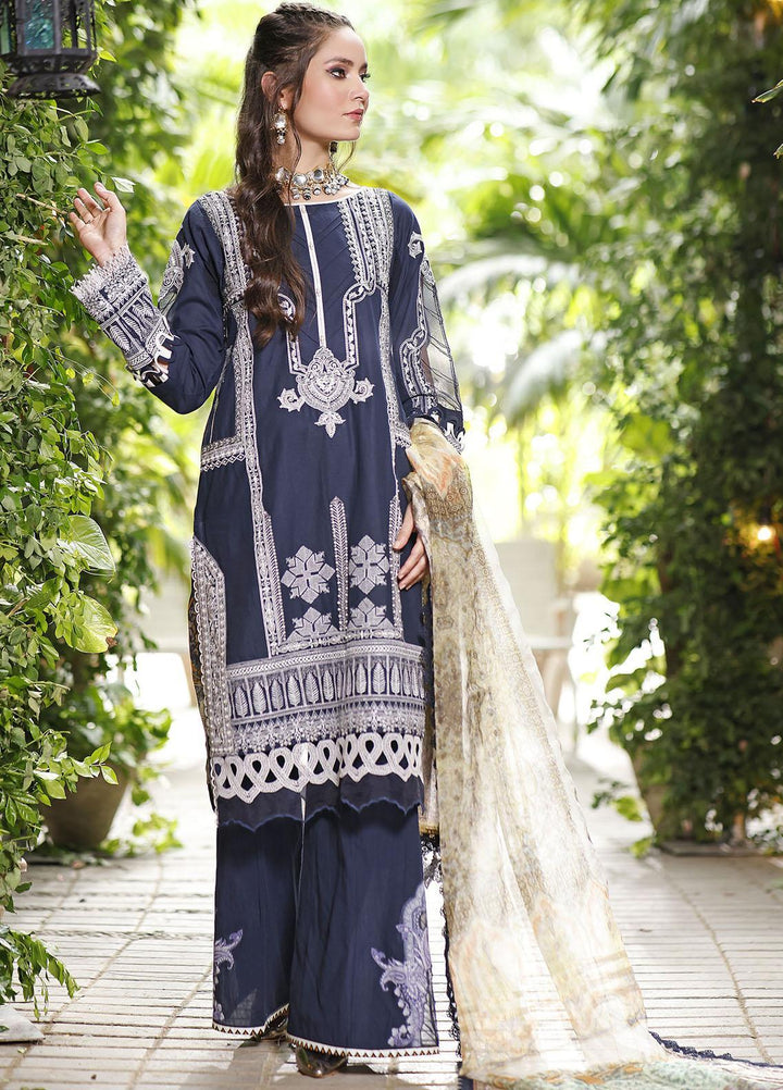 Threads & Motifs Embroidered Lawn Suits Unstitched 3 Piece THM22UL 7632 - Luxury Summer Collection