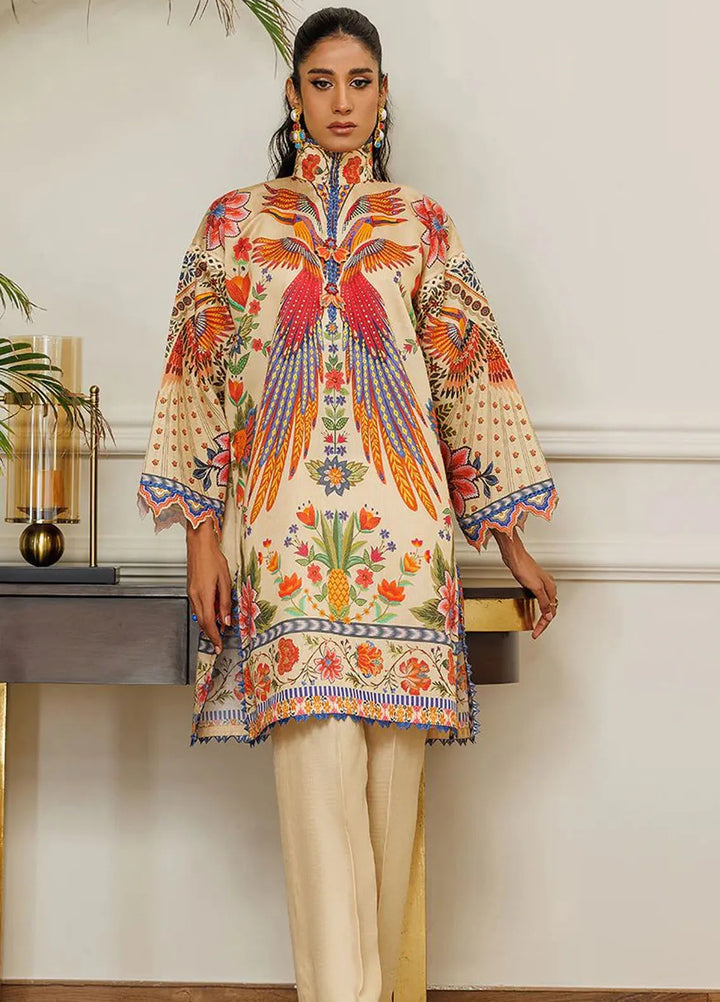 Threads And Motifs Pret Embroidered Silk 3 Piece Suit 8773