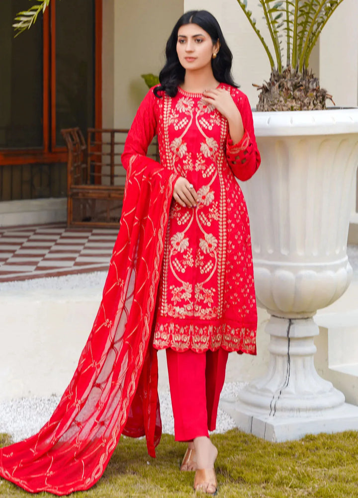 Threads And Weaves Embroidered Karandi Suit Unstitched 3 Piece KR24108 - Festive Collection