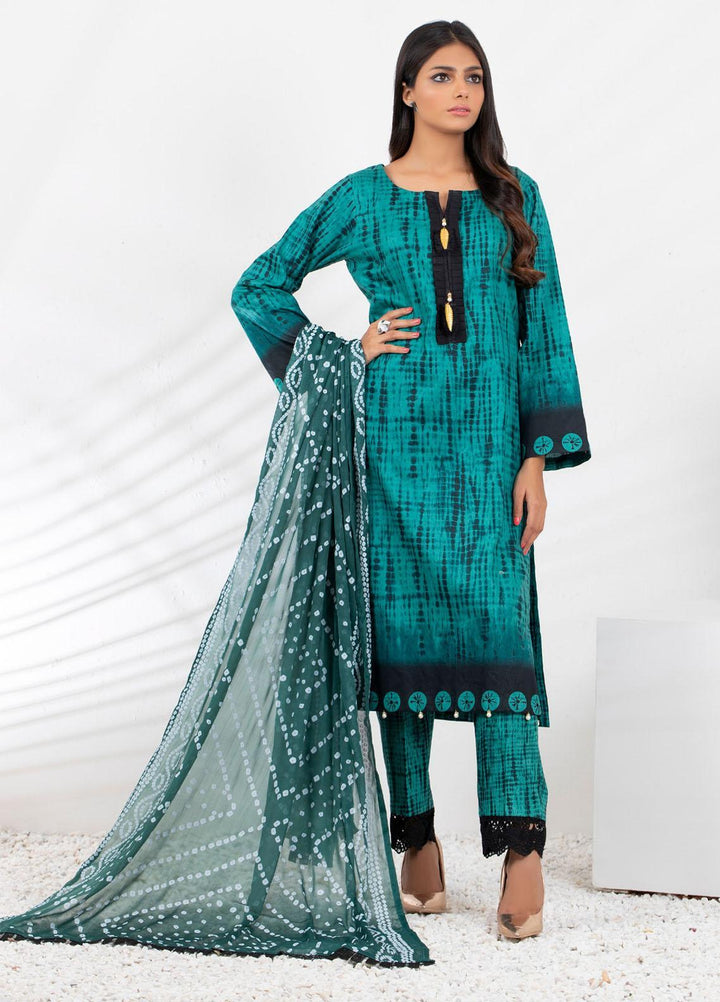 Tie & Die by ZS Textiles  Cotton Suits Unstitched 3 Piece ZS21TD-2 D-07 - Winter Collection