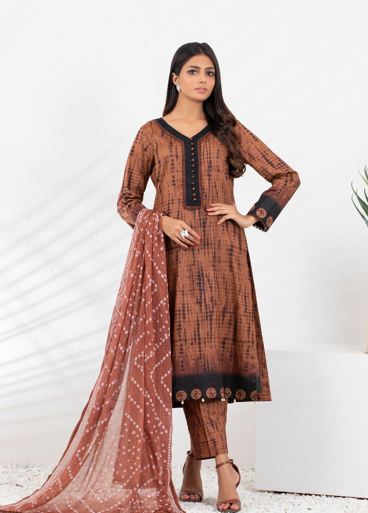 Tie & Die by ZS Textiles  Cotton Suits Unstitched 3 Piece ZS21TD-2 D-10 - Winter Collection