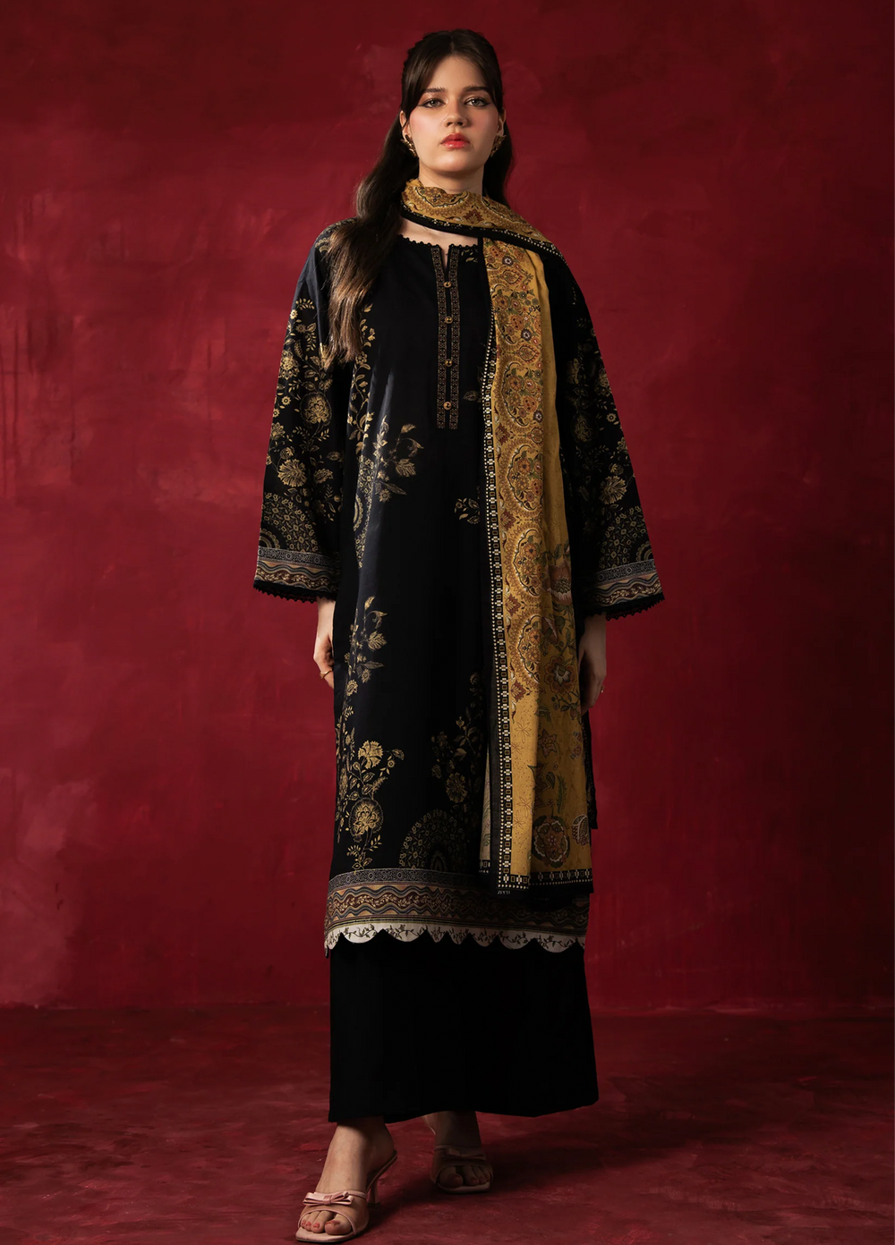 Zoe by Zeen RTW Printed Lawn 3 Piece Suit ZN26UZL WFM36602 - Casual Collection