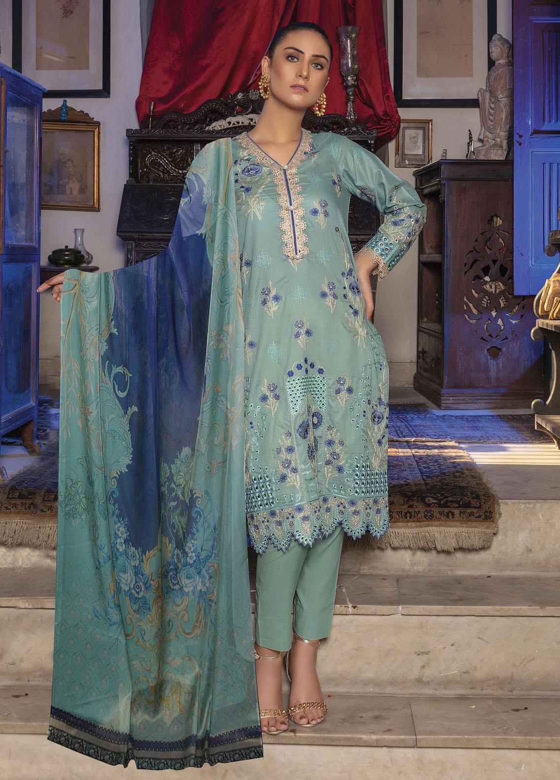Tohfa by Riaz Arts Embroidered Lawn Suits Unstitched 3 Piece RA21T 02 ...