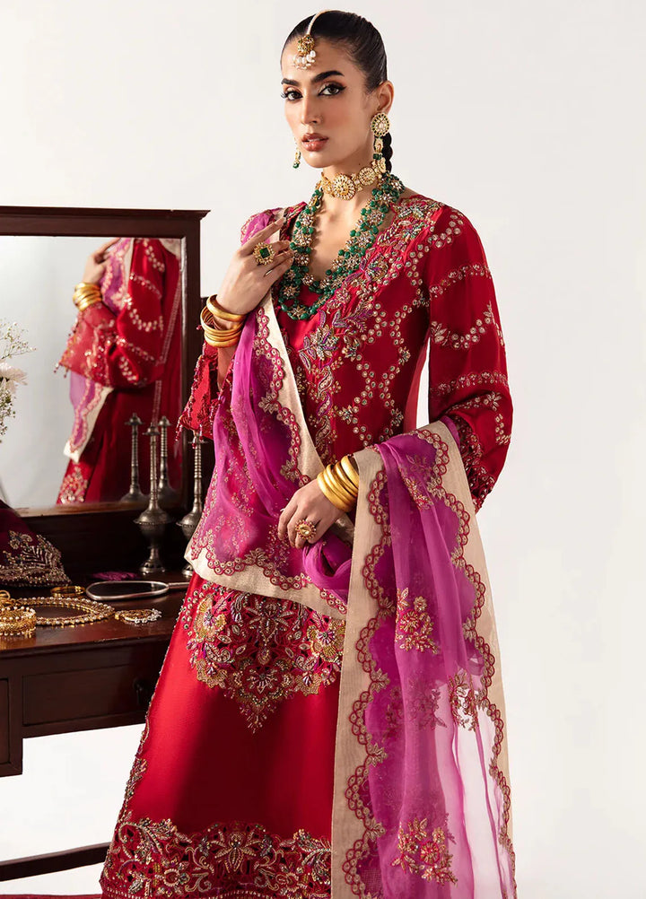 Unkahi Baaten By Jamnii Embroidered Silk Unstitched Suits 3 Piece JMN25UB Selin - Festive Collection