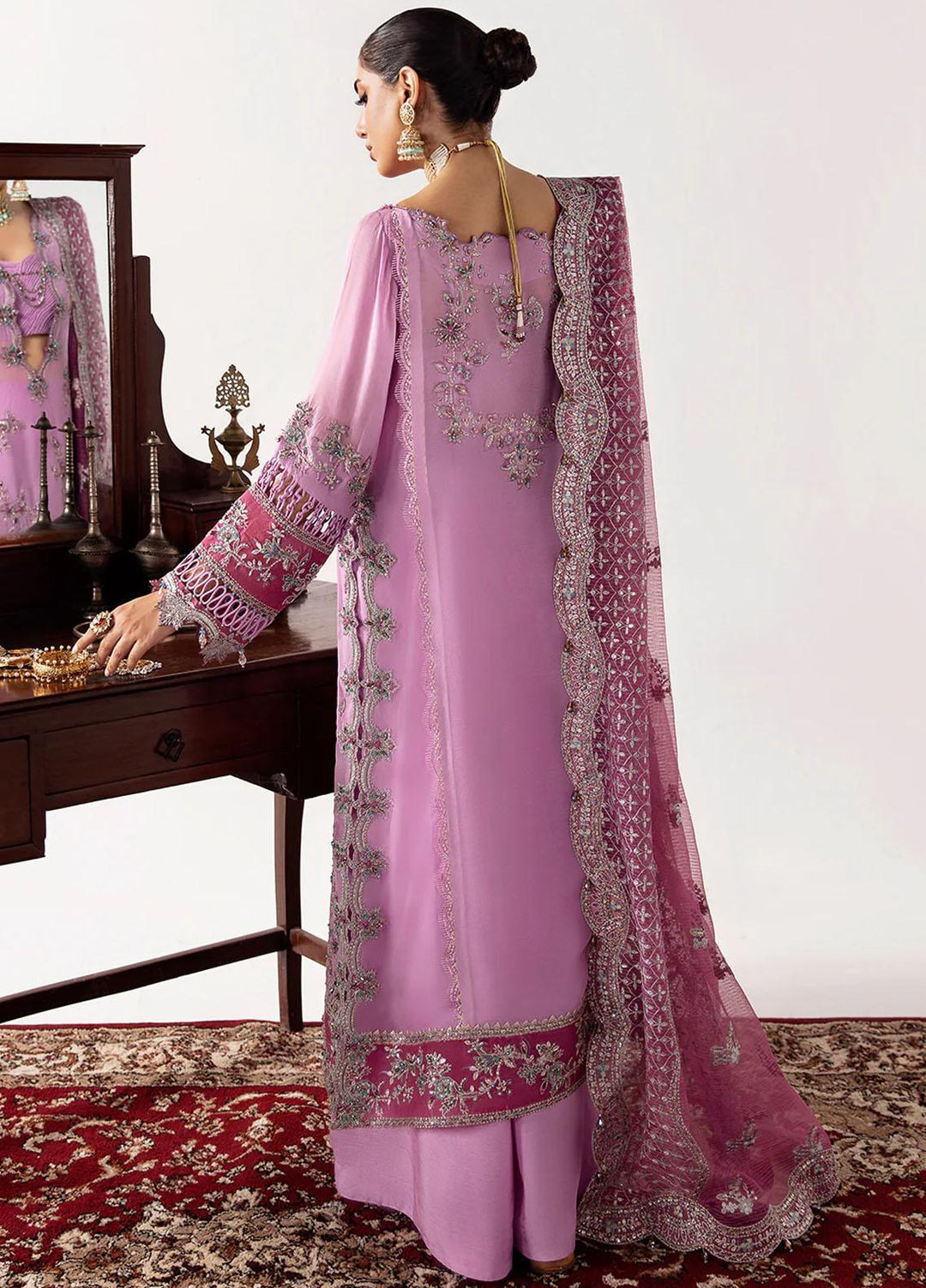 Unkahi Baaten By Jamnii Embroidered Chiffon Suits Unstitched 3 Piece JMN23UB Ruya - Festive Collection