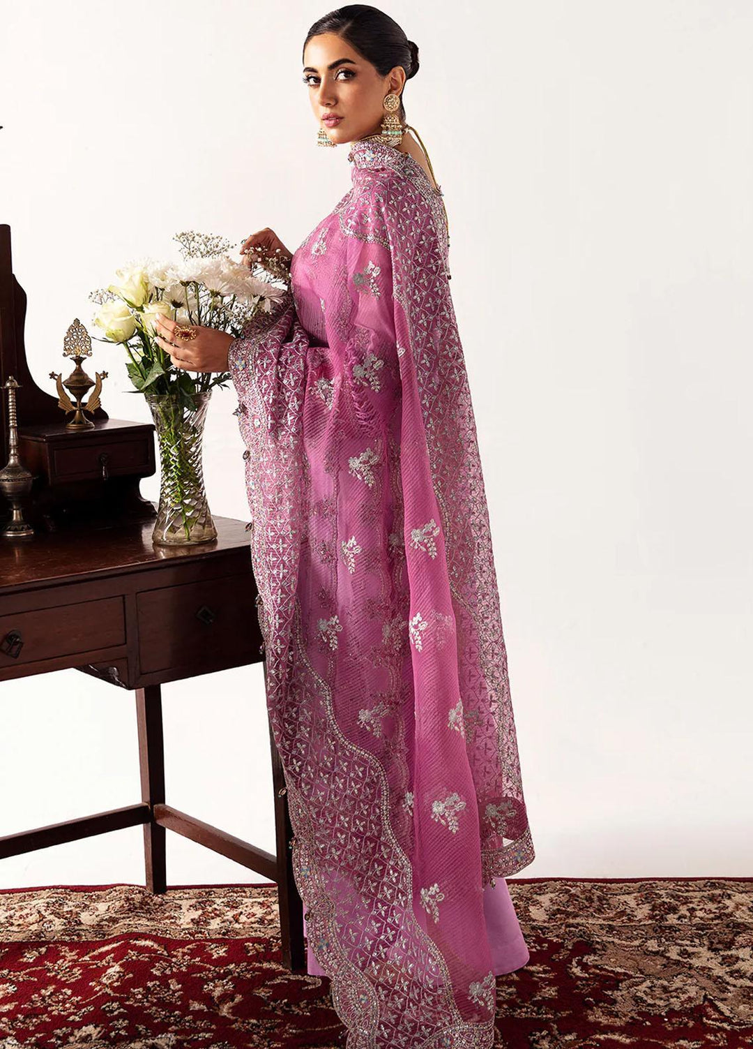 Unkahi Baaten By Jamnii Embroidered Chiffon Suits Unstitched 3 Piece JMN23UB Ruya - Festive Collection