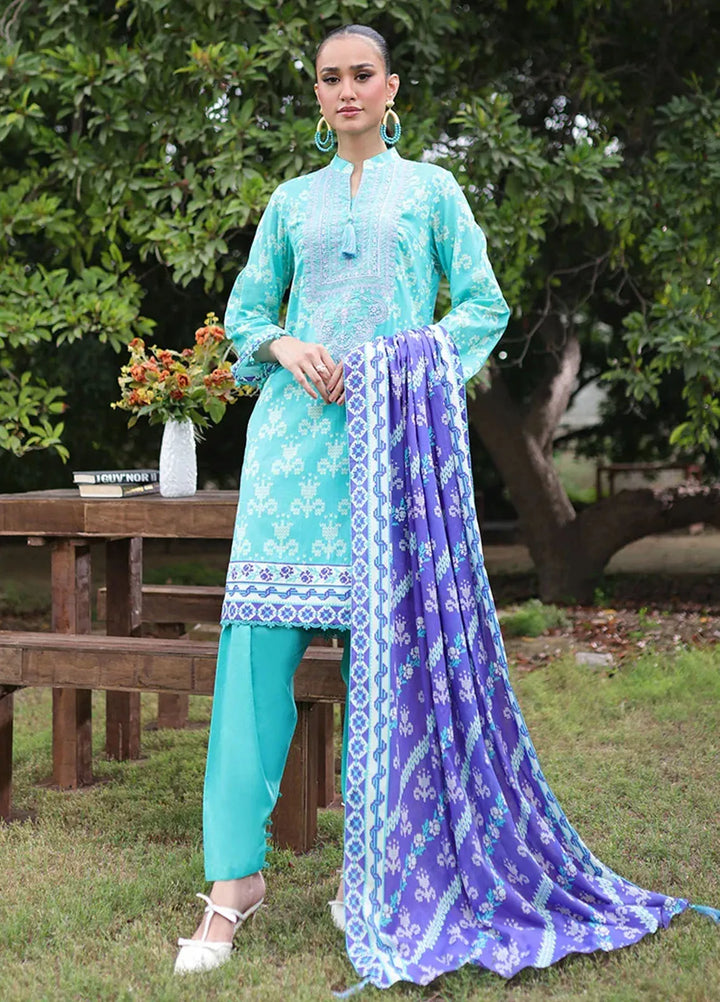 Unza by Salitex Embroidered Cambric Suits Unstitched 3 Piece WUS3BS24IZ007UT - Fall Collection