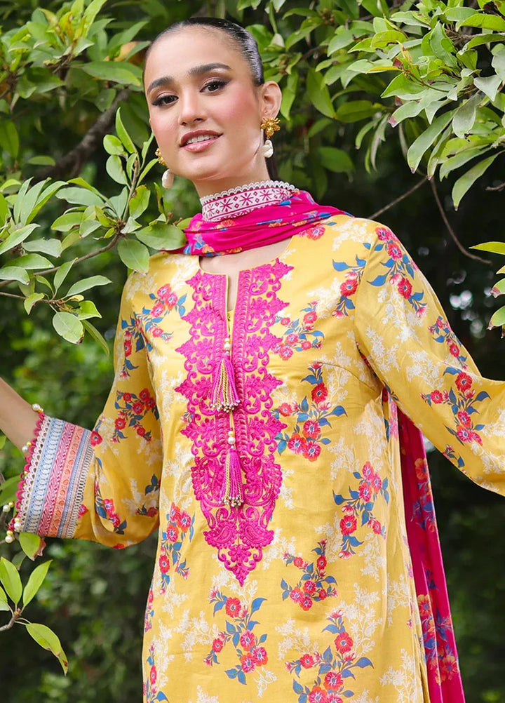 Unza by Salitex Embroidered Cambric Suits Unstitched 3 Piece WUS3BS24IZ009UT - Fall Collection