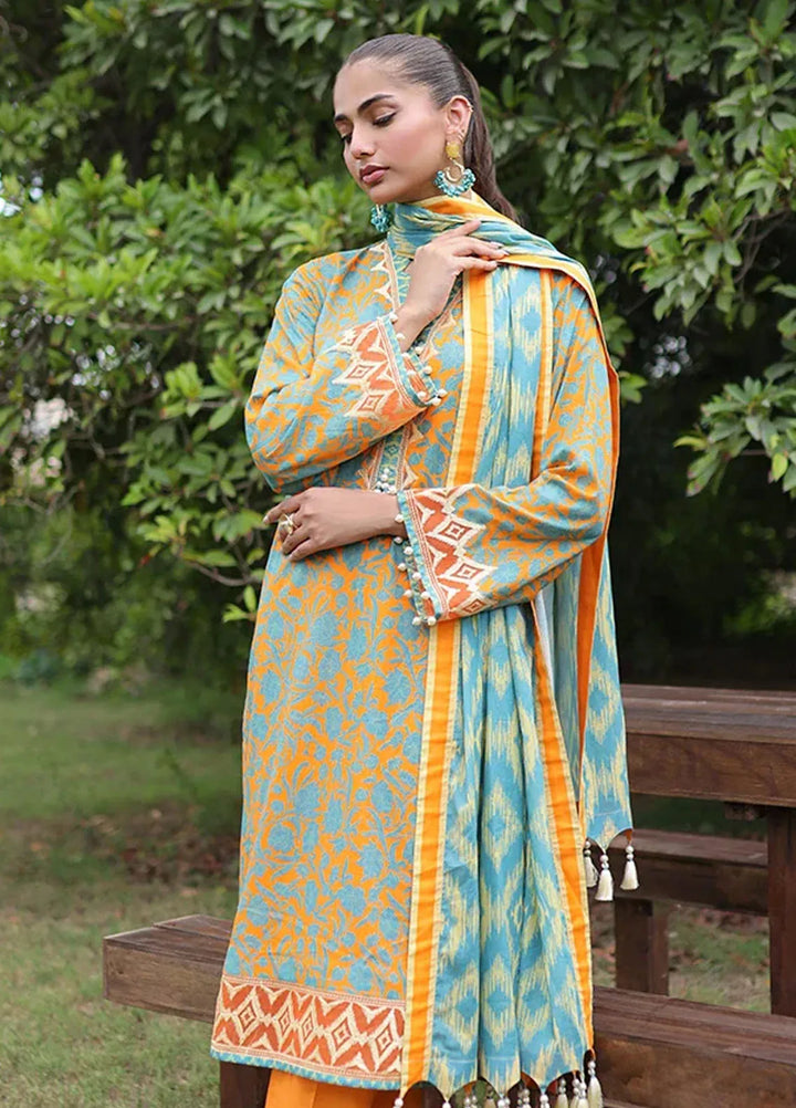 Unza by Salitex Embroidered Cambric Suits Unstitched 3 Piece WUS3BS24IZ012UT - Fall Collection