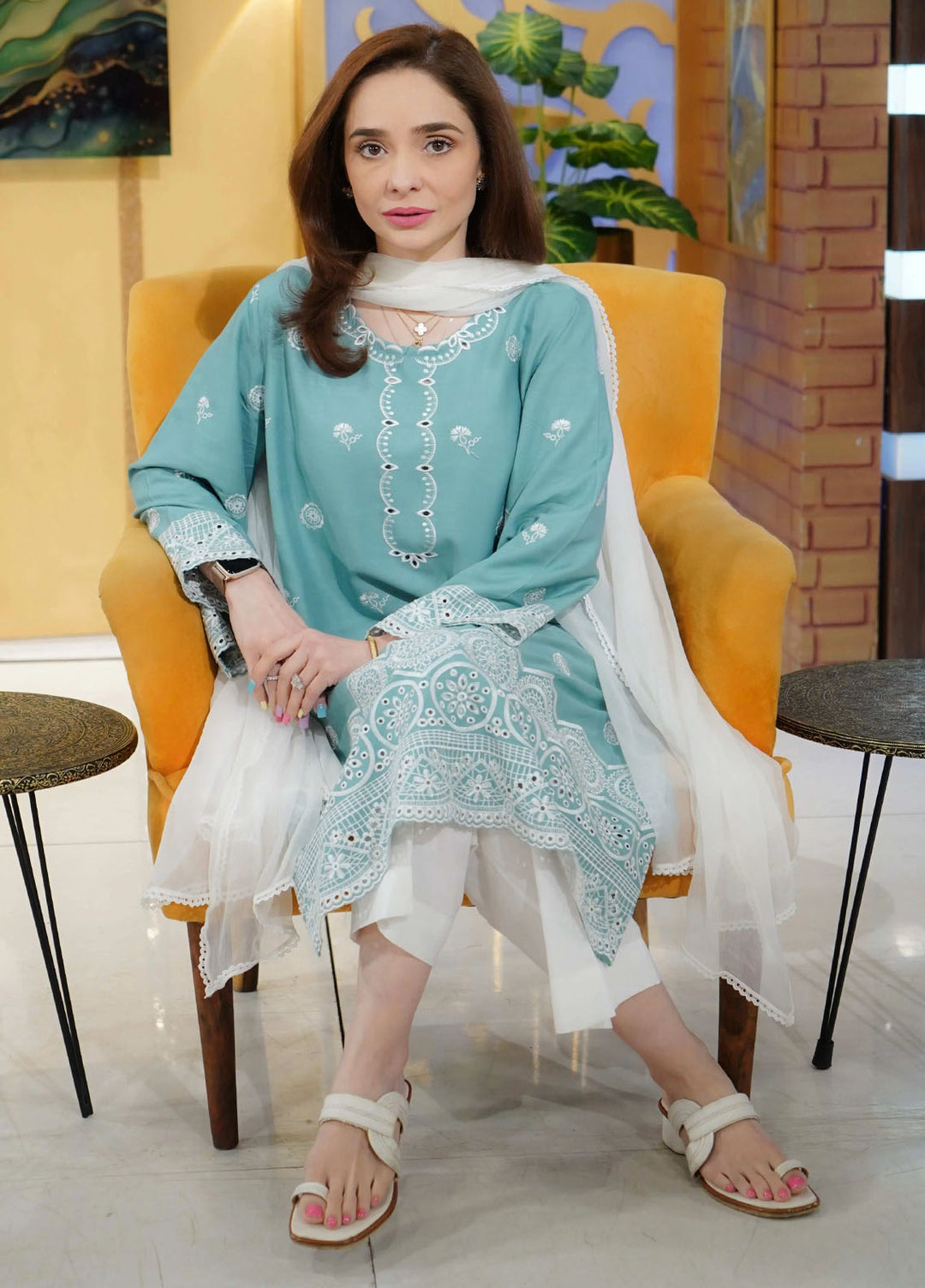 Urban Cut Pret Chikankaari Cotton 2 Piece Suit UC2PC0171