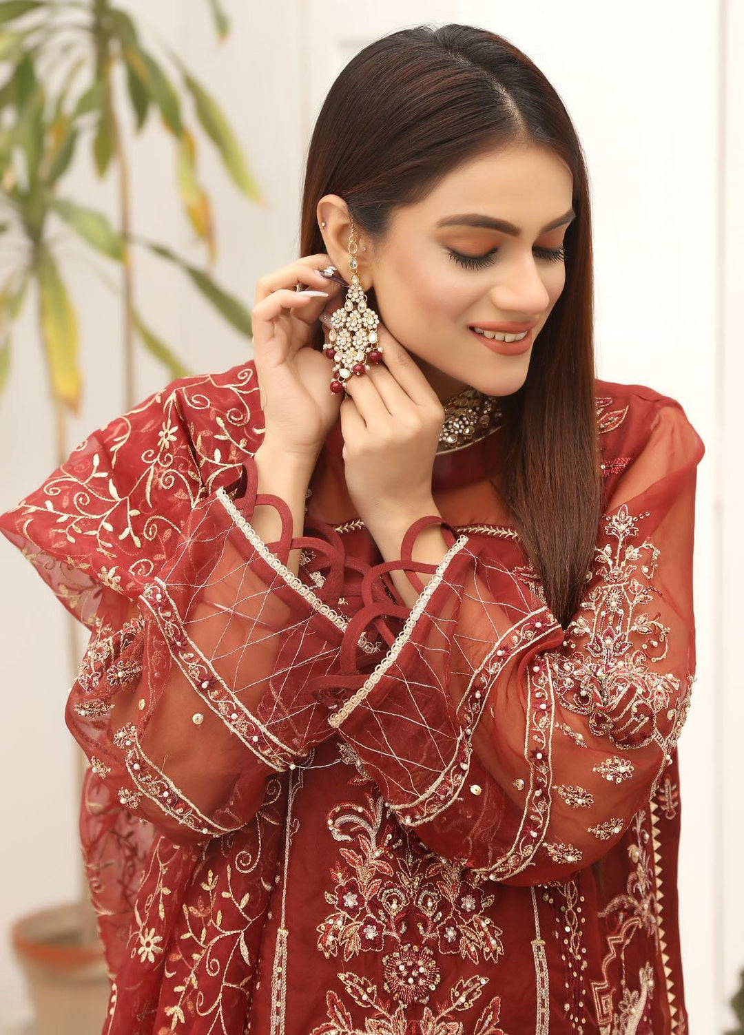 Uzman Yasen Luxury Pret  Net 4 Piece Dress MAANO JUGNI00MA116