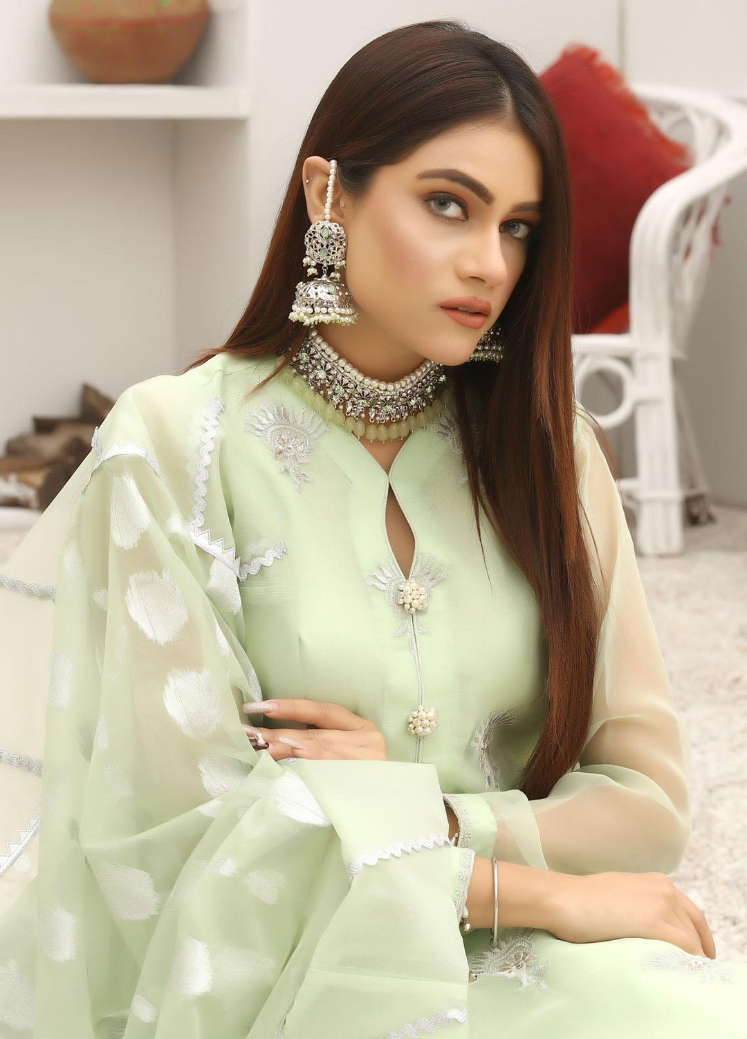 Uzman Yasen Luxury Pret  Organza 4 Piece Dress MARJAAN JUGNI00MA118