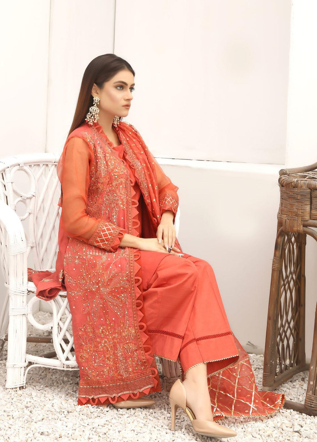 Uzman Yasen Luxury Pret  Organza 3 Piece Dress NAAZO JUGNI00NA114