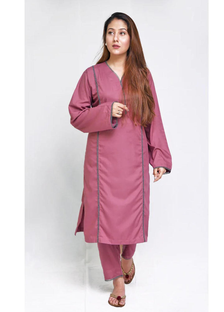 Uzul Trends Pret  Cotton 2 Piece Dress DG Purple
