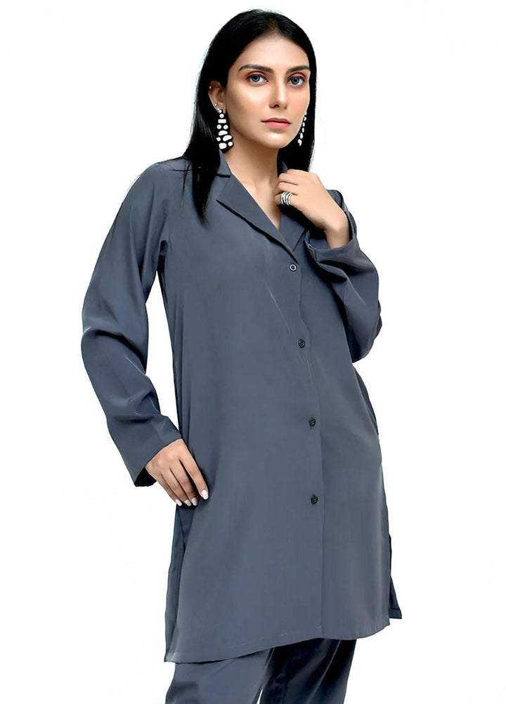 Uzul Trends Pret  Cotton 2 Piece Dress DG-STONE GREY