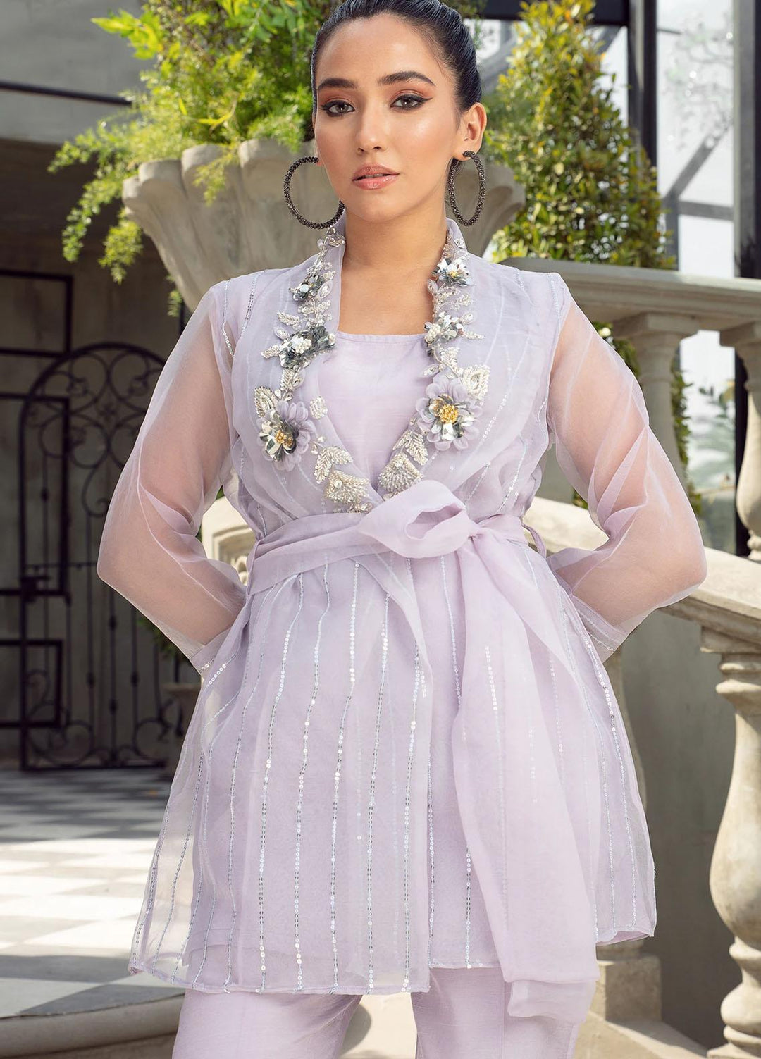 Vanya Party Wear Organza Stitched 2 Piece Dress FJ-07