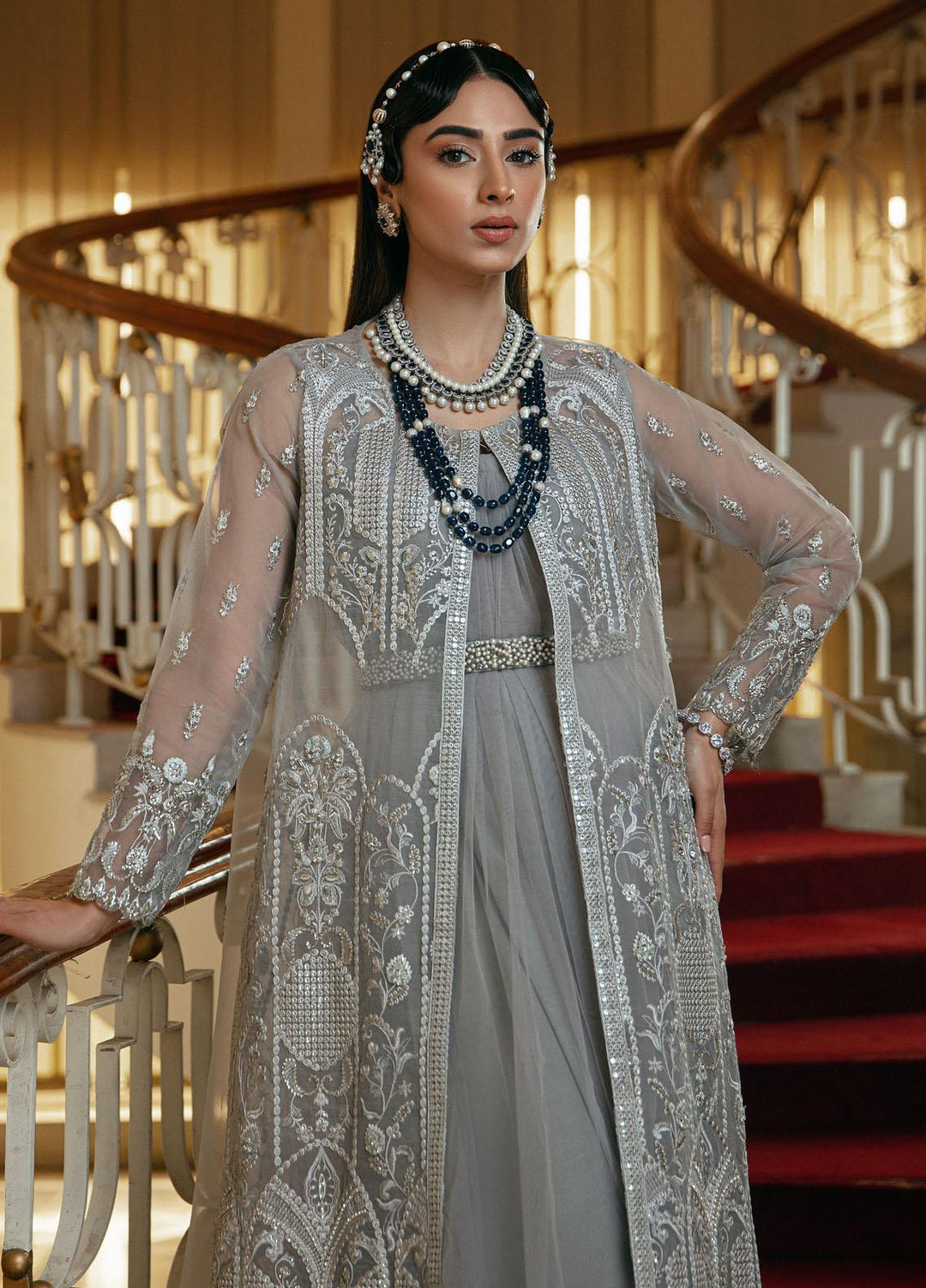 Vanya Formal Wear Net Pret 3 Piece Suit MZ-15
