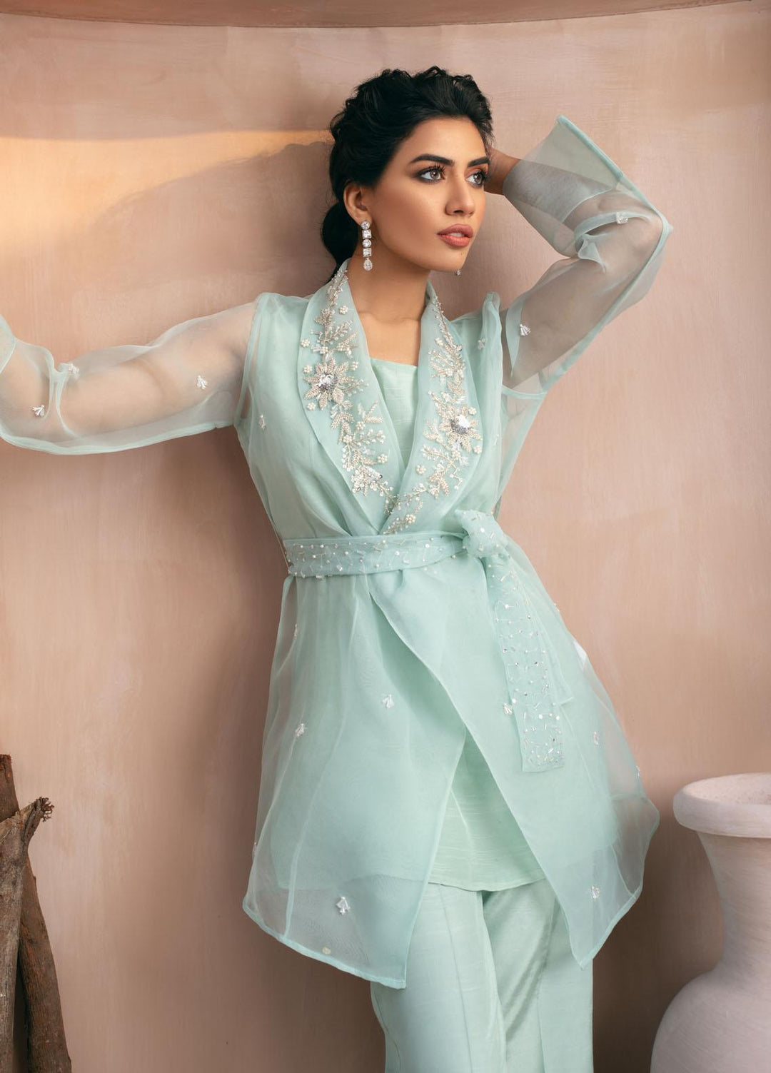 Vanya Party Wear Organza Stitched 2 Piece Dress WE-02
