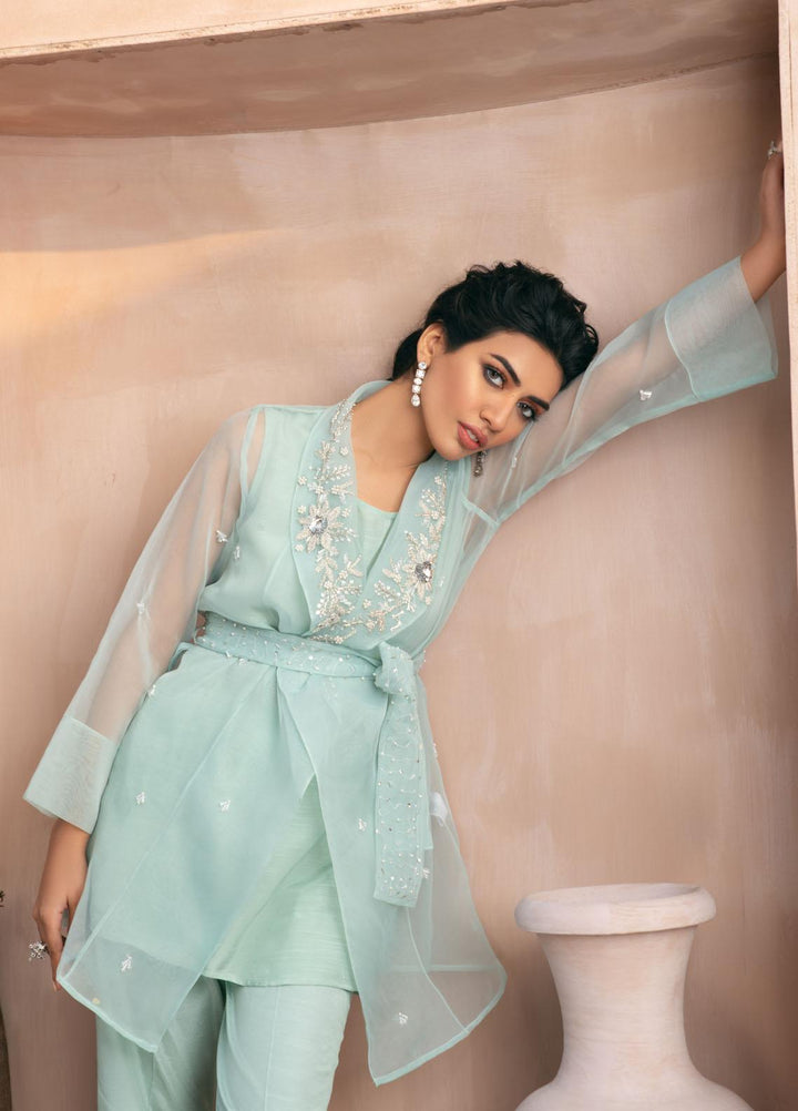 Vanya Party Wear Organza Stitched 2 Piece Dress WE-02