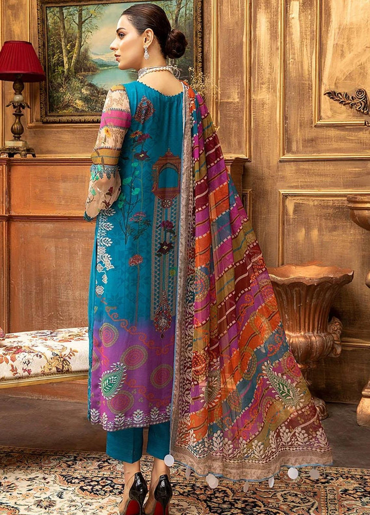 Vasl by Charizma Embroidered Chiffon Suits Unstitched 3 Piece CRZ21V VSL-08 - Luxury Collection