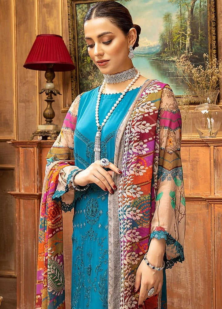 Vasl by Charizma Embroidered Chiffon Suits Unstitched 3 Piece CRZ21V VSL-08 - Luxury Collection