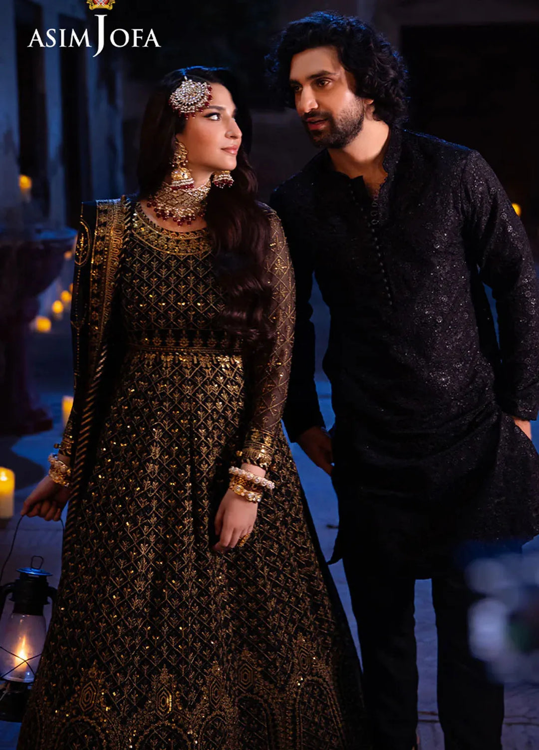 Vasl by Asim Jofa Embroidered Chiffon Suits Unstitched 3 Piece AJ24V AJYV-04 - Luxury Collection
