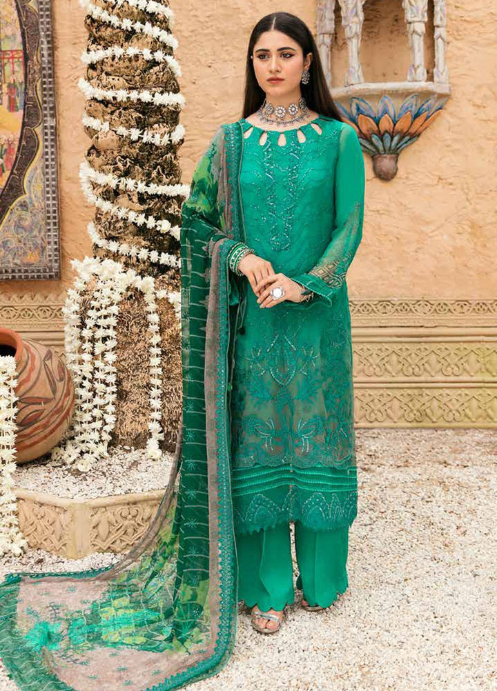 Vasl by Charizma Embroidered Chiffon Suits Unstitched 3 Piece CRZ22V VSL-13 - Luxury Collection