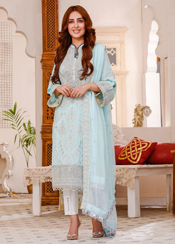 Vasl By Hadia Eman Embroidered Lawn Suits Unstitched 3 Piece HE22V HEVL-01 - Festive Collection