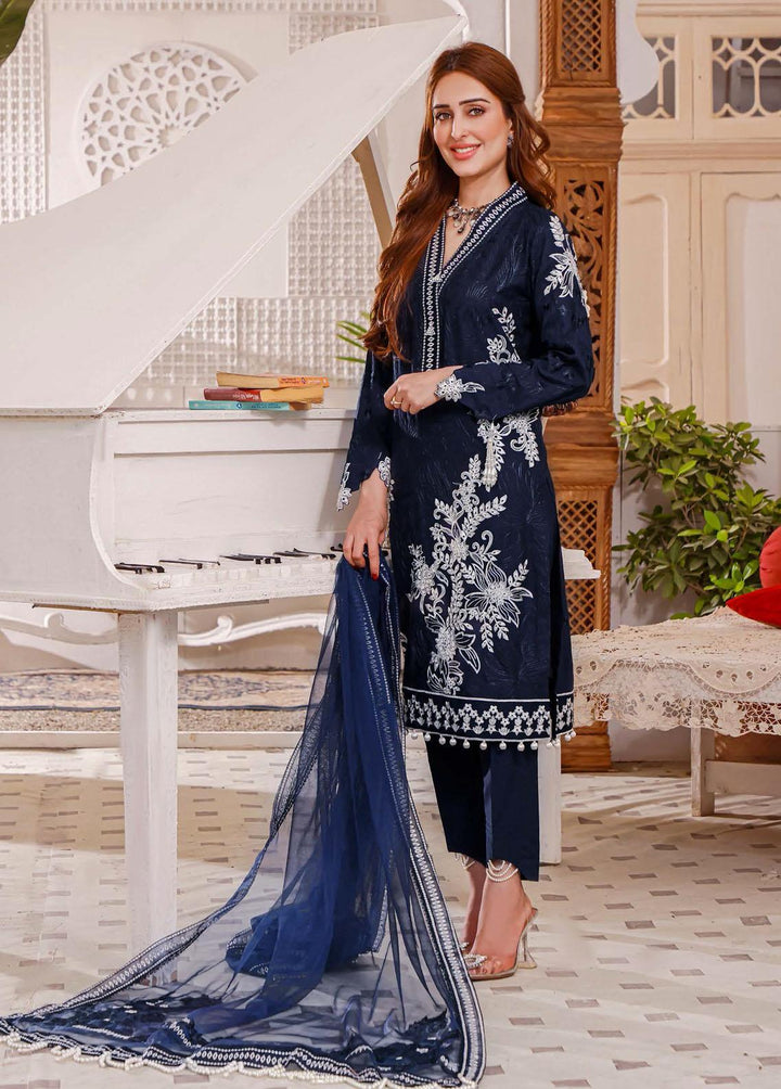 Vasl By Hadia Eman Embroidered Lawn Suits Unstitched 3 Piece HE22V HEVL-09 - Festive Collection