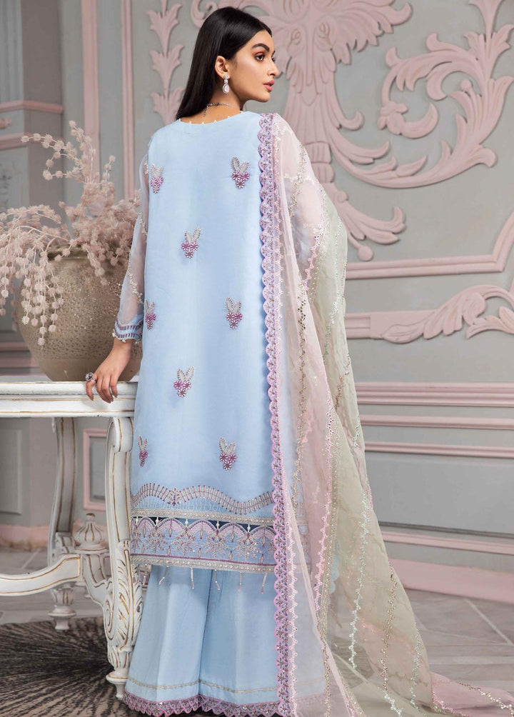 Vasl-e-Meeras By Alizeh Fashion Embroidered Organza Suits Unstitched 3 Piece AFB22VM 06 Neel - Festive Collection