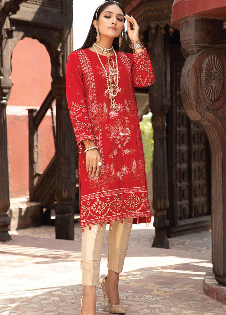 Velveto by Al Zohaib Embroidered Velvet  Unstitched Shirt AZ21V-2 D-06 - Winter Collection