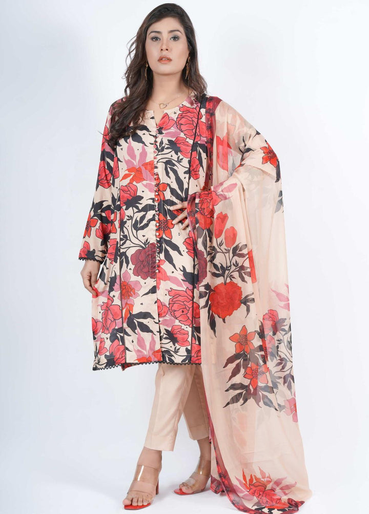 Vibgyor Fashion Printed Silk Suits Unstitched 3 Piece Blostma Skin D4-C2-23U - Formal Collection