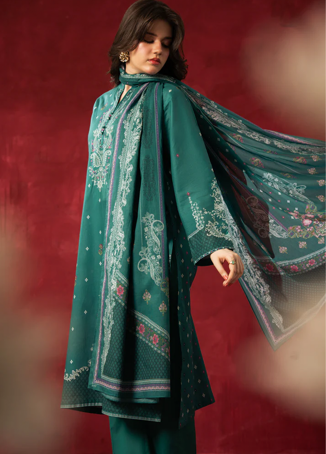 Zoe by Zeen RTW Printed Lawn 3 Piece Suit ZN26UZL WFM36607 - Casual Collection