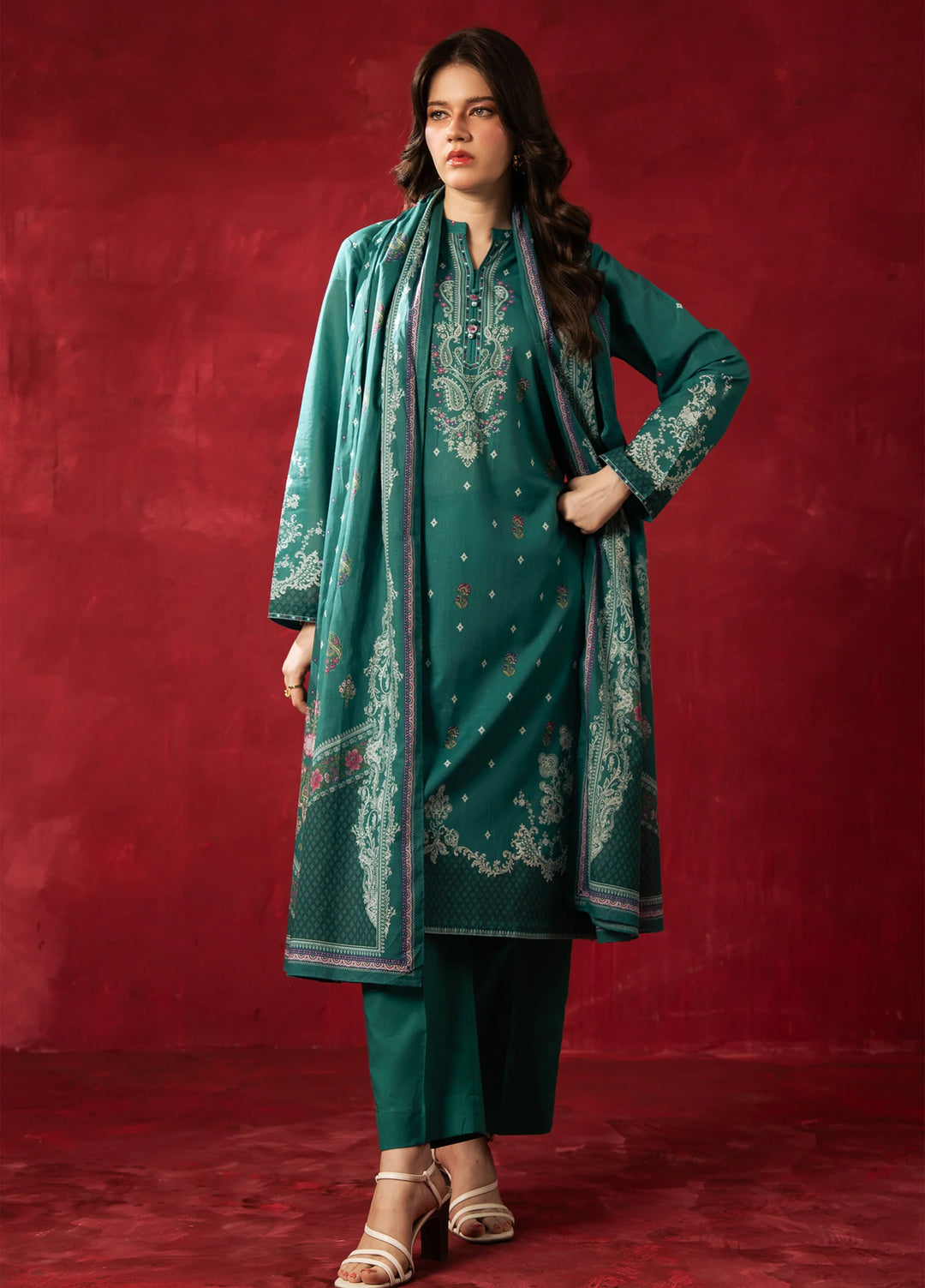 Zoe by Zeen RTW Printed Lawn 3 Piece Suit ZN26UZL WFM36607 - Casual Collection
