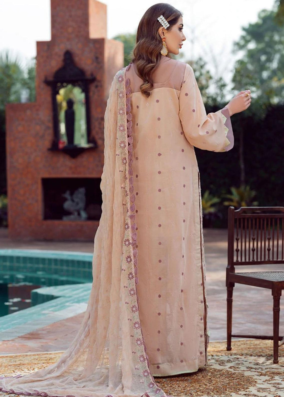 Vintage By LALA Textiles Embroidered Swiss Voile Suits Unstitched 3 Piece LT22V Flora - Summer Collection