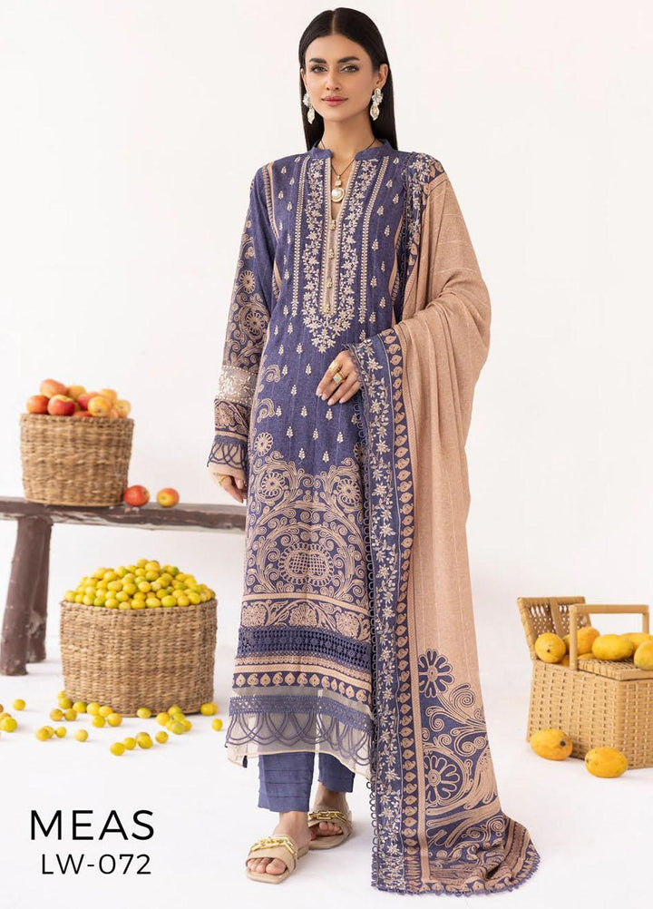 Vintage By Lala Textiles Embroidered Karandi Suits Unstitched 3 Piece LT23V LW-072 Meas - Winter Collection