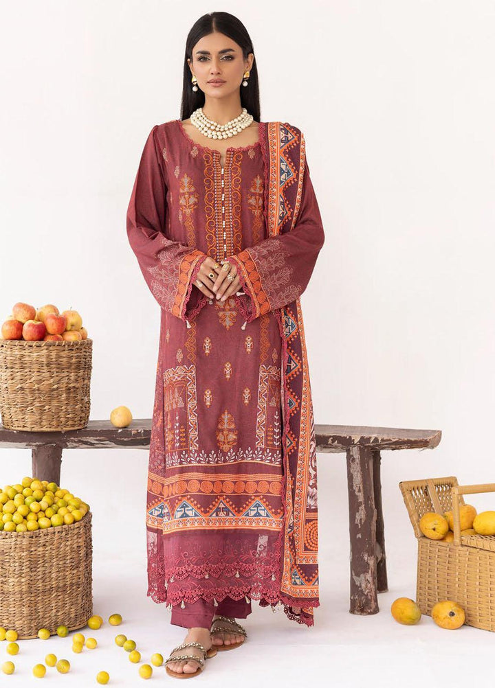 Vintage By Lala Textiles Embroidered Karandi Suits Unstitched 3 Piece LT23V LW-074 Thea - Winter Collection