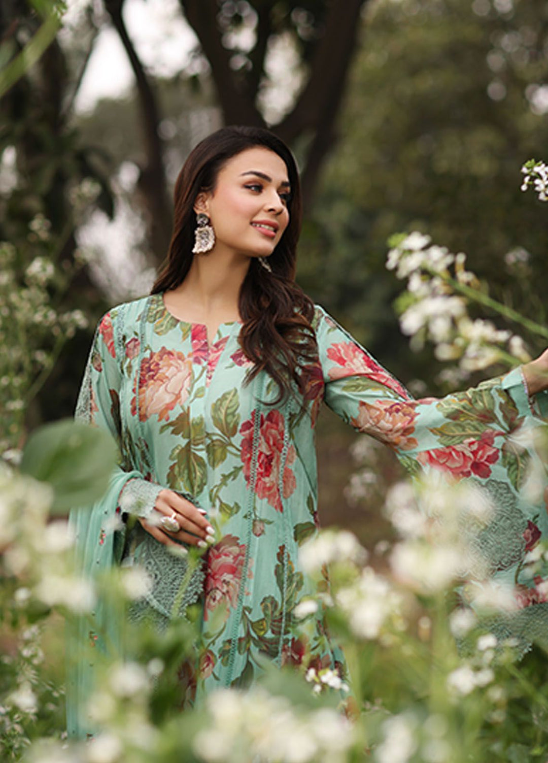Vintage Flora By Manara Embroidered Lawn Suit Unstitched 3 Piece MNA24V Opalia SS-06 - Summer Collection