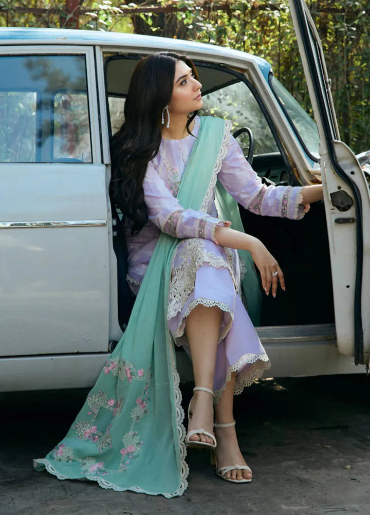 Vintage Flora by Manara Embroidered Lawn Suits Unstitched 3 Piece MNA25VS VF-01 Mahrang - Summer Collection