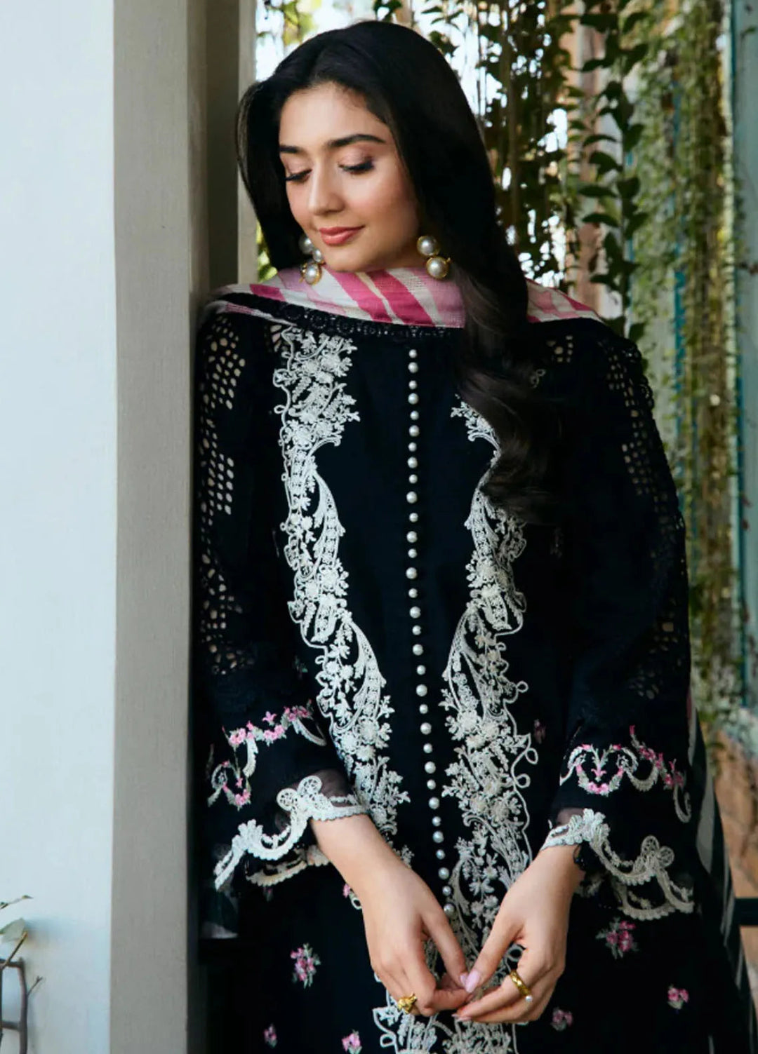 Vintage Flora by Manara Embroidered Lawn Suits Unstitched 3 Piece MNA25VS VF-03 Laila - Summer Collection