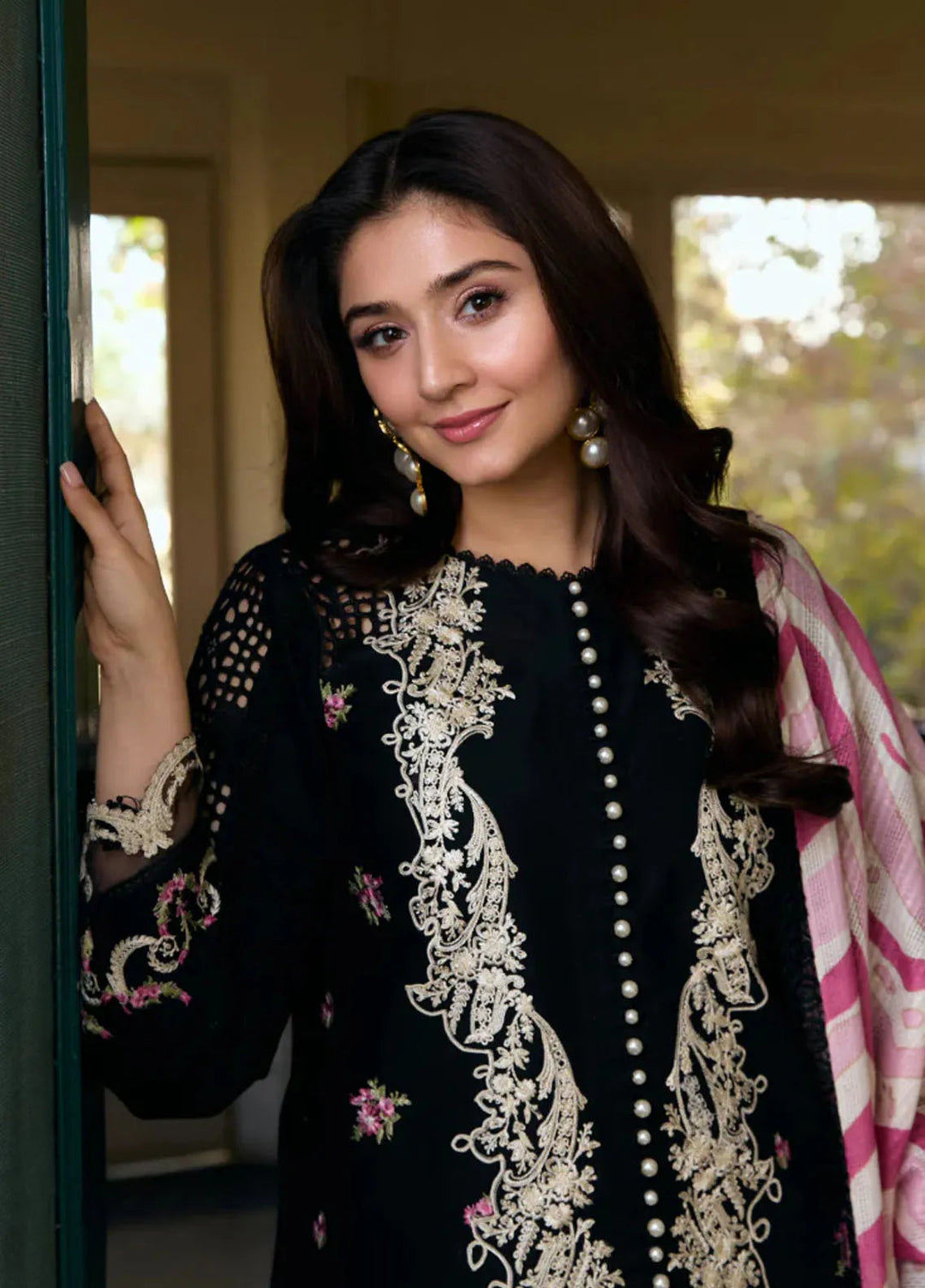 Vintage Flora by Manara Embroidered Lawn Suits Unstitched 3 Piece MNA25VS VF-03 Laila - Summer Collection