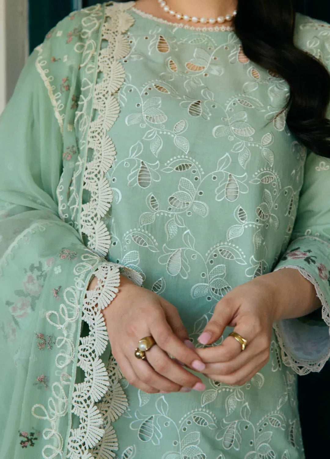 Vintage Flora by Manara Embroidered Lawn Suits Unstitched 3 Piece MNA25VS VF-08 Mina - Summer Collection
