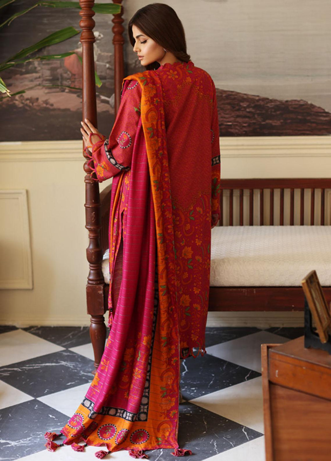Virsa By Charizma Printed Khaddar Suits Unstitched 3 Piece CRZ23VK CVW3-04 - Winter Collection