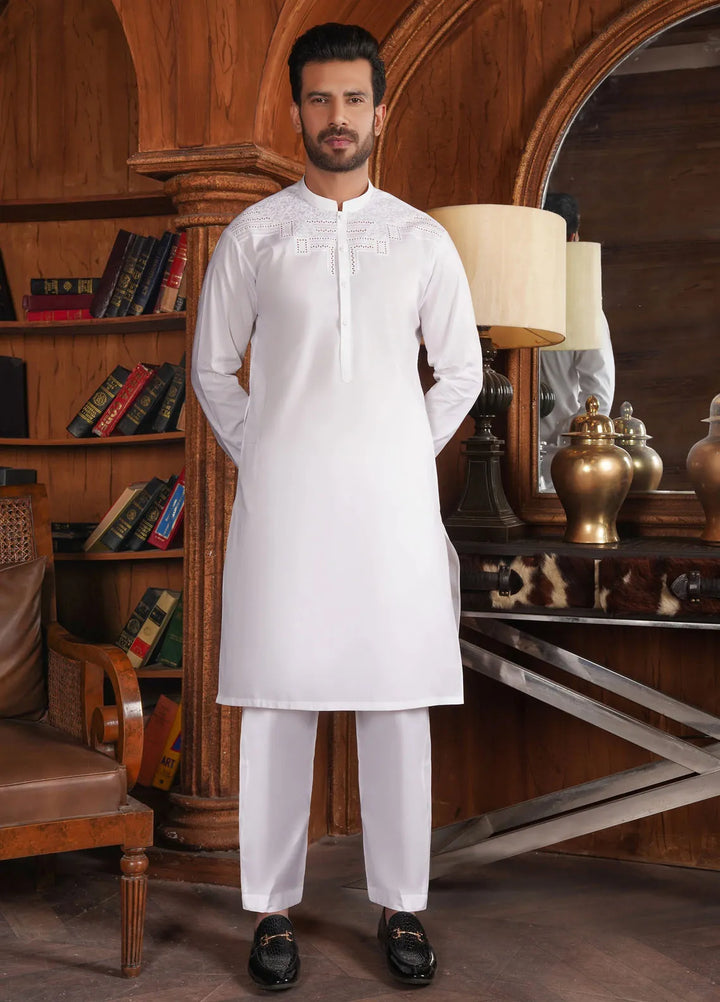 Virsa by Fabrich Embroidered Cotton Suits Unstitched 2 Piece GTS-VC-008 - Mens Collection