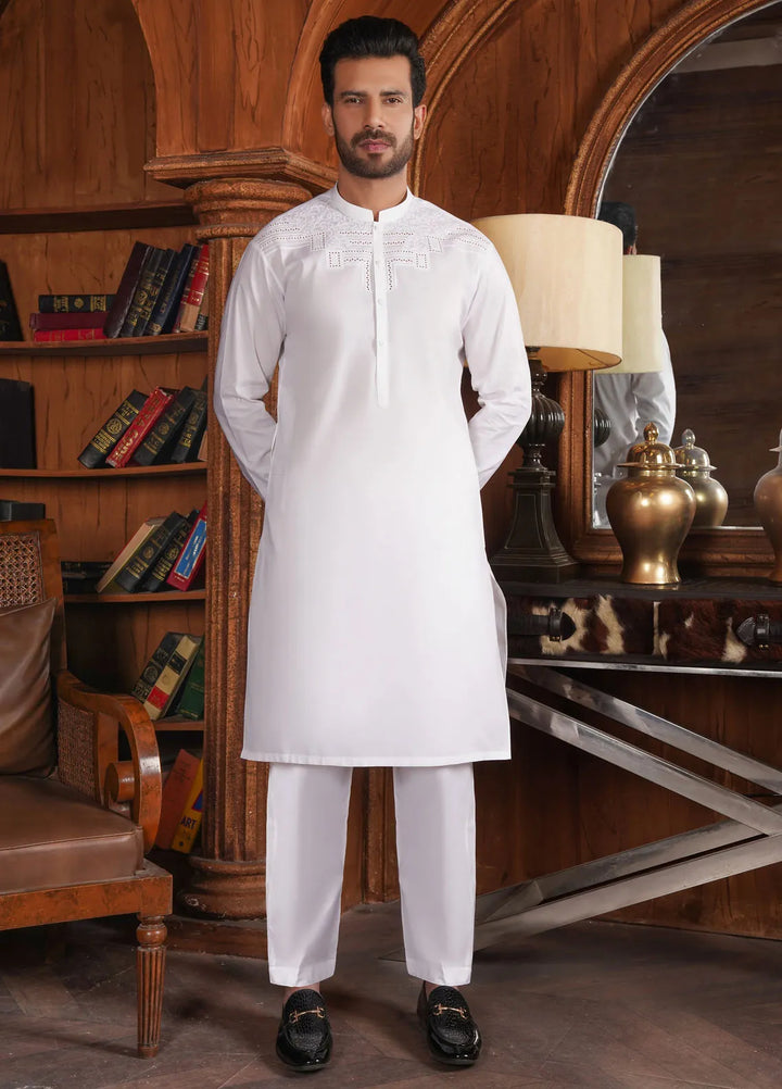 Virsa by Fabrich Embroidered Cotton Suits Unstitched 2 Piece GTS-VC-009 - Mens Collection