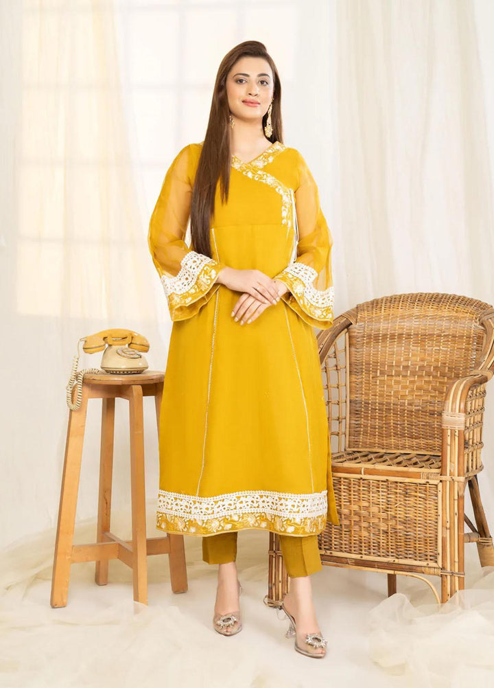 Noorangi Luxury Pret  Net 2 Piece Suit NR22VF Mimosa